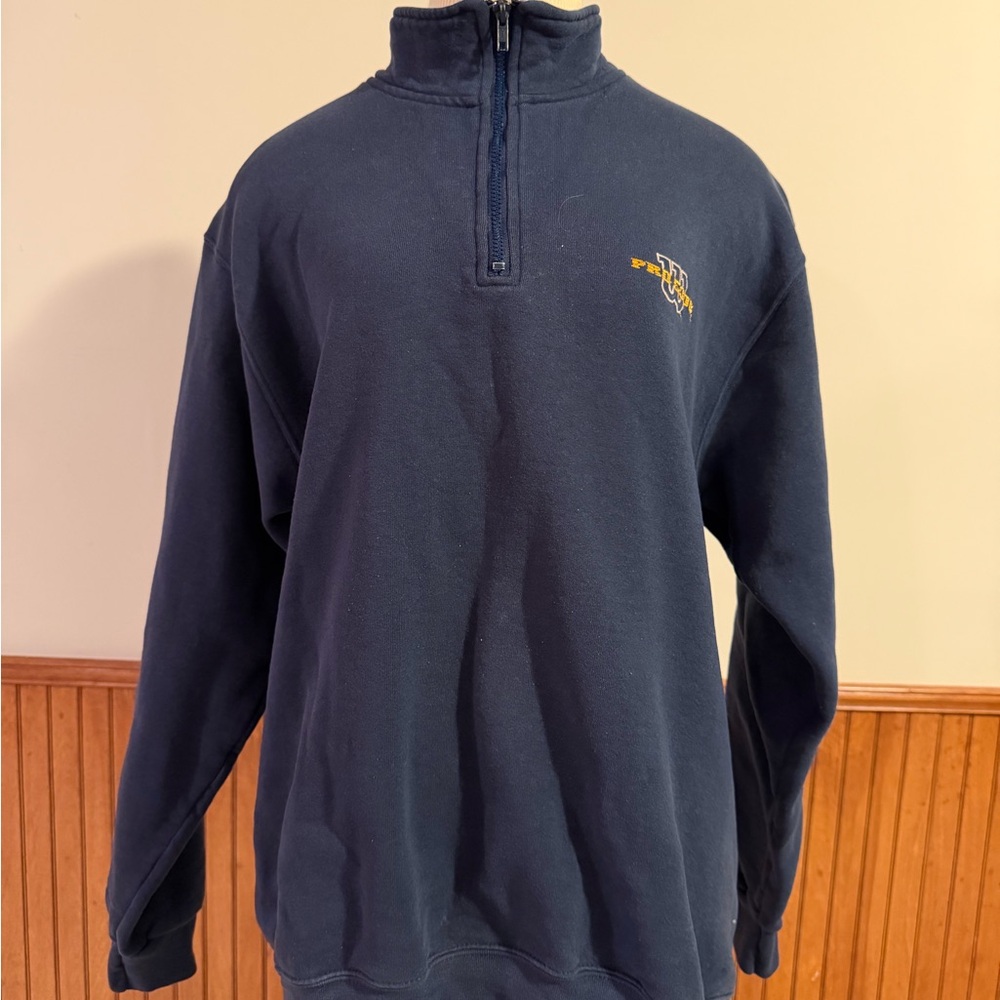 Men's Navy Blue Half-Zip Sweater